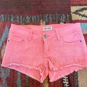 Mudd Pink Jean Shorts